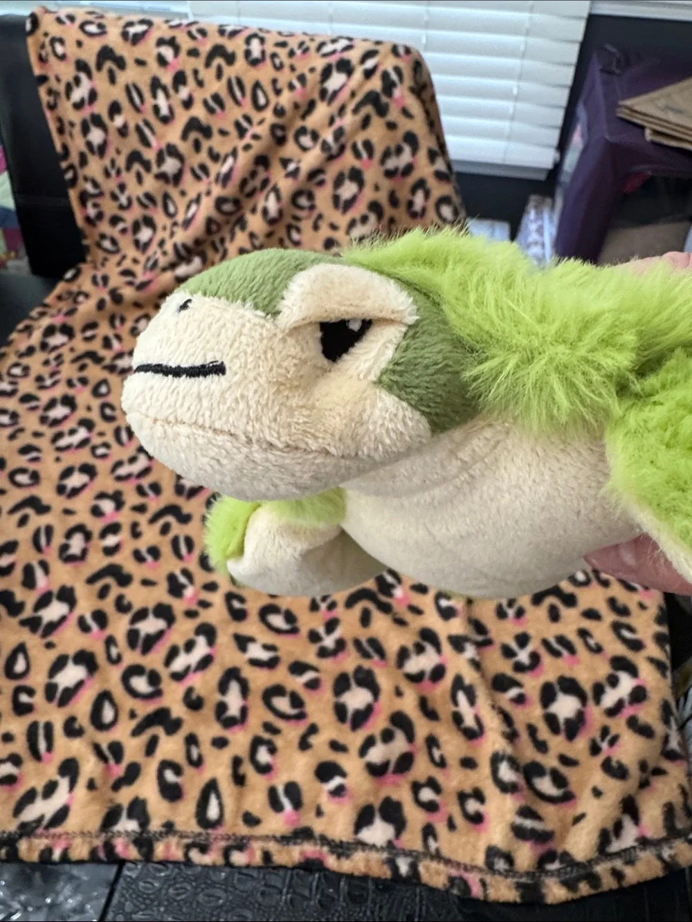 Simply Southern Bright Green Plush Turtle Pet Toy